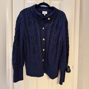 Tuckernuck XL Cotton Colette Cardigan, Navy
